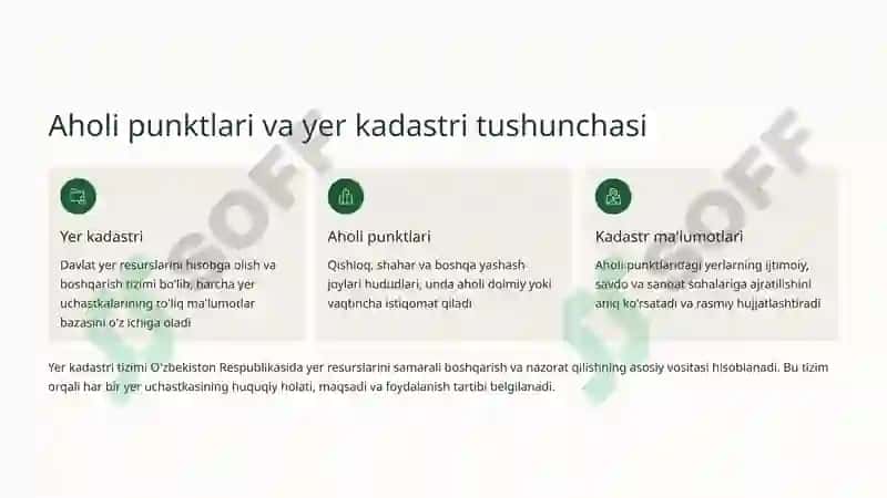 Yer kadastri va aholi punktlari 2