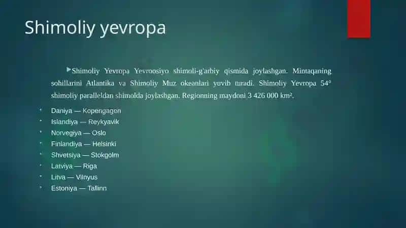 Shimoliy Yevropa Mamlakatlari Turizm Grivojlanish Holati (Norvegiya Misolida) 2