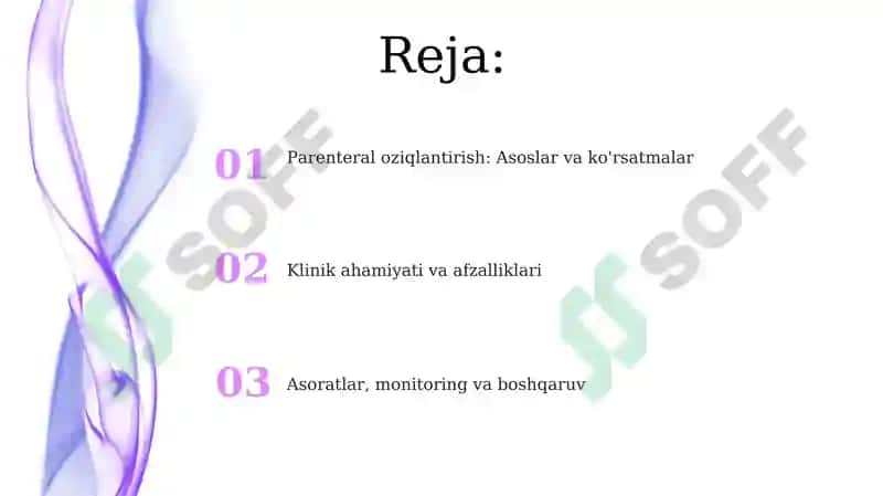 Parenteral oziqlantirish va klinik ahamiyati 2