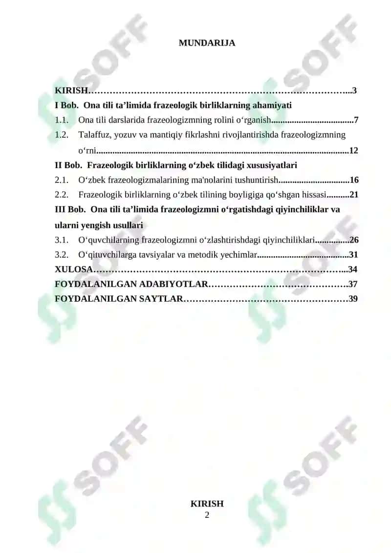 Ona tili va oʻqish savodxonligi va uni oʻqitish metodikasi 2