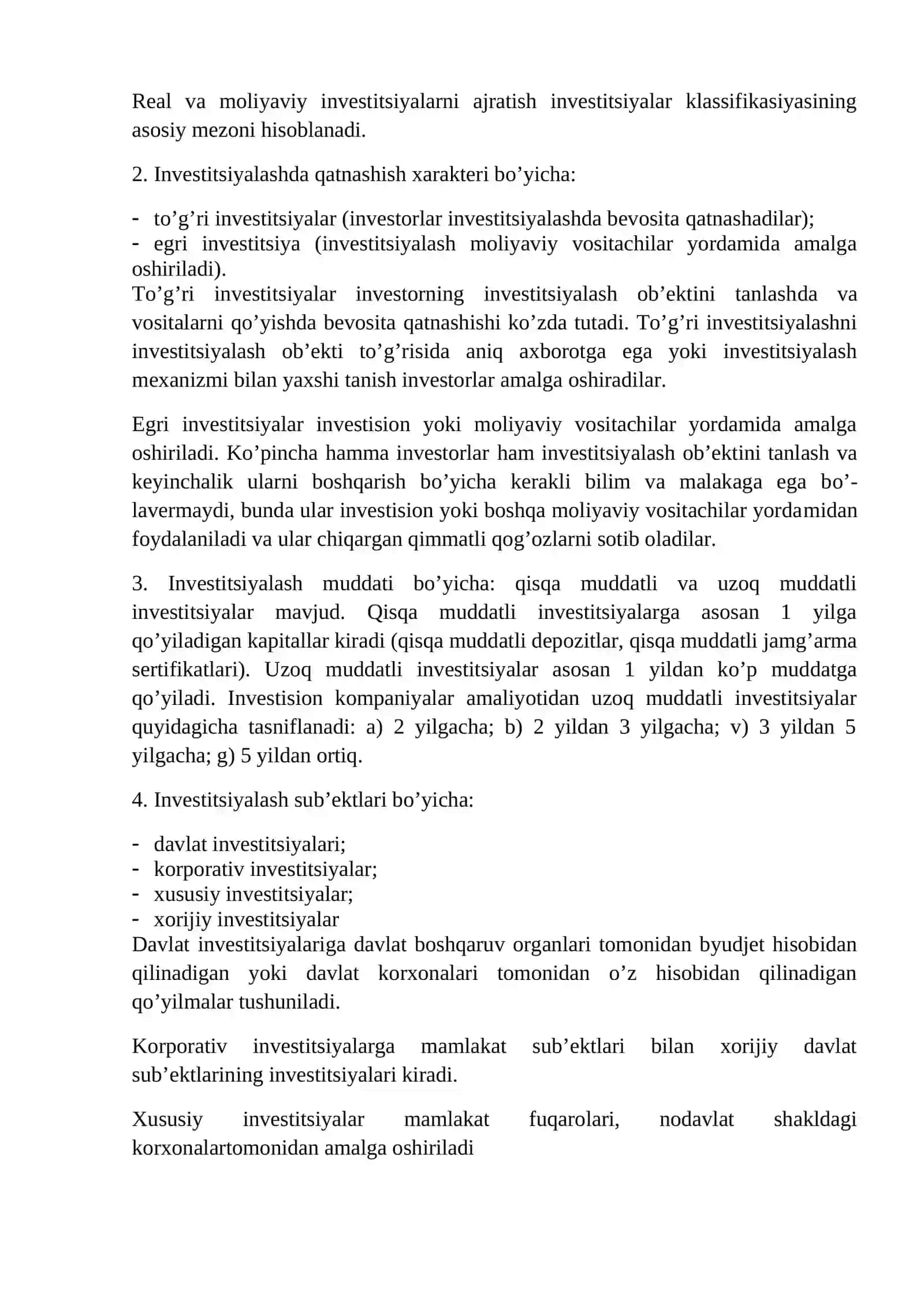 Sanoat korxonalarining investitsion va innovatsion faoliyati 2