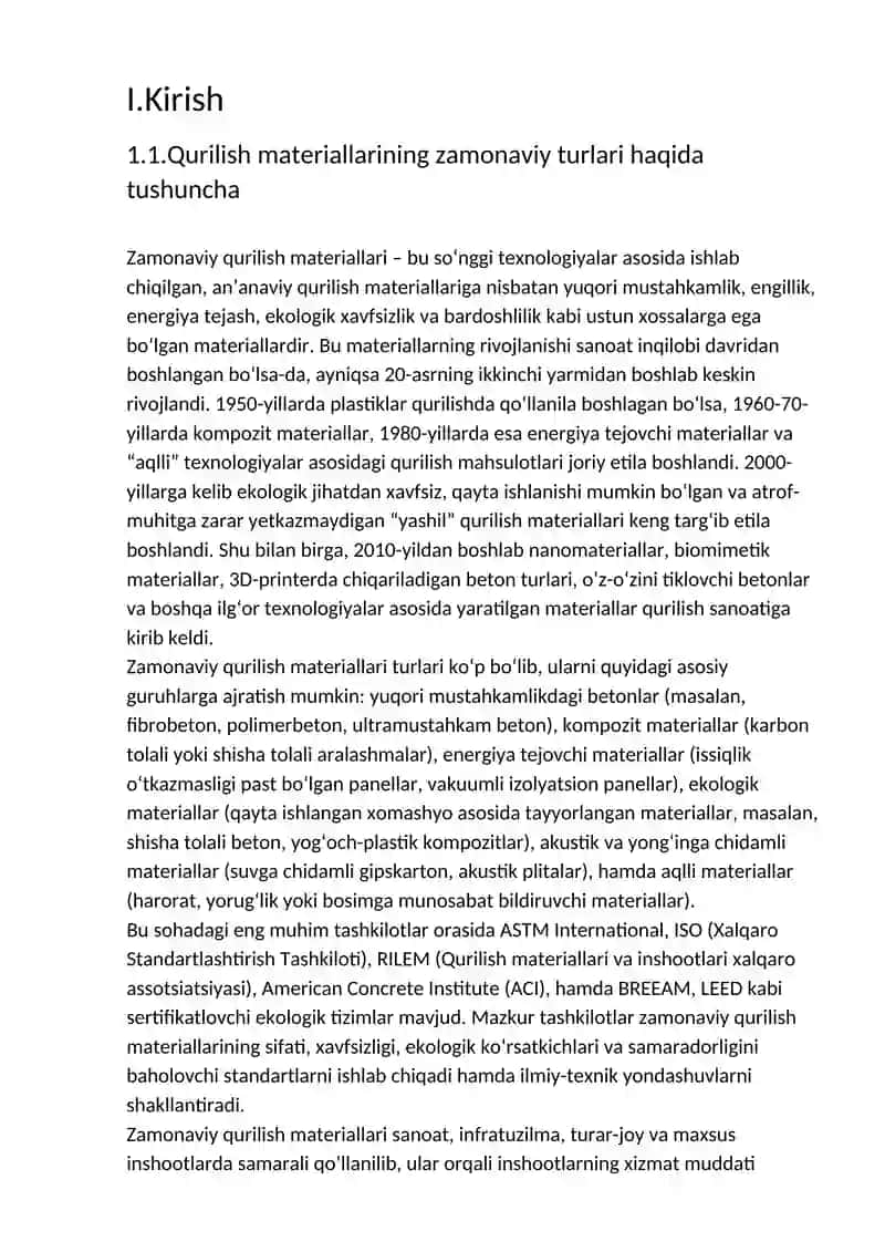 Zamonaviy qurilish materiallari xossalari va ularni sinash usullari 2