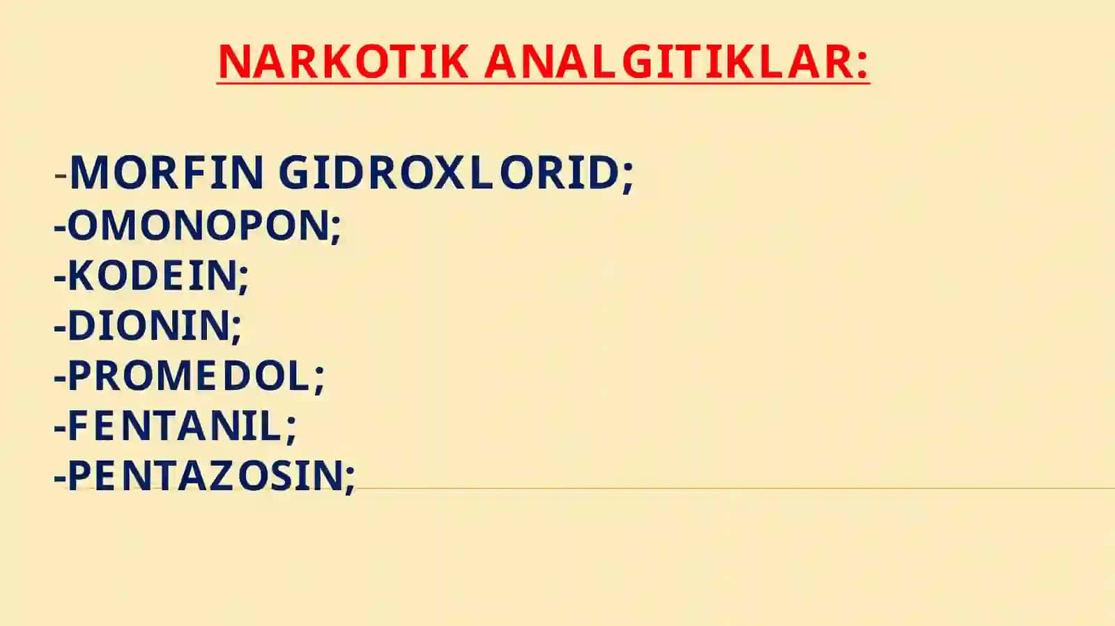 Analgetiklar.Narkomaniyavauningasoratlari 2