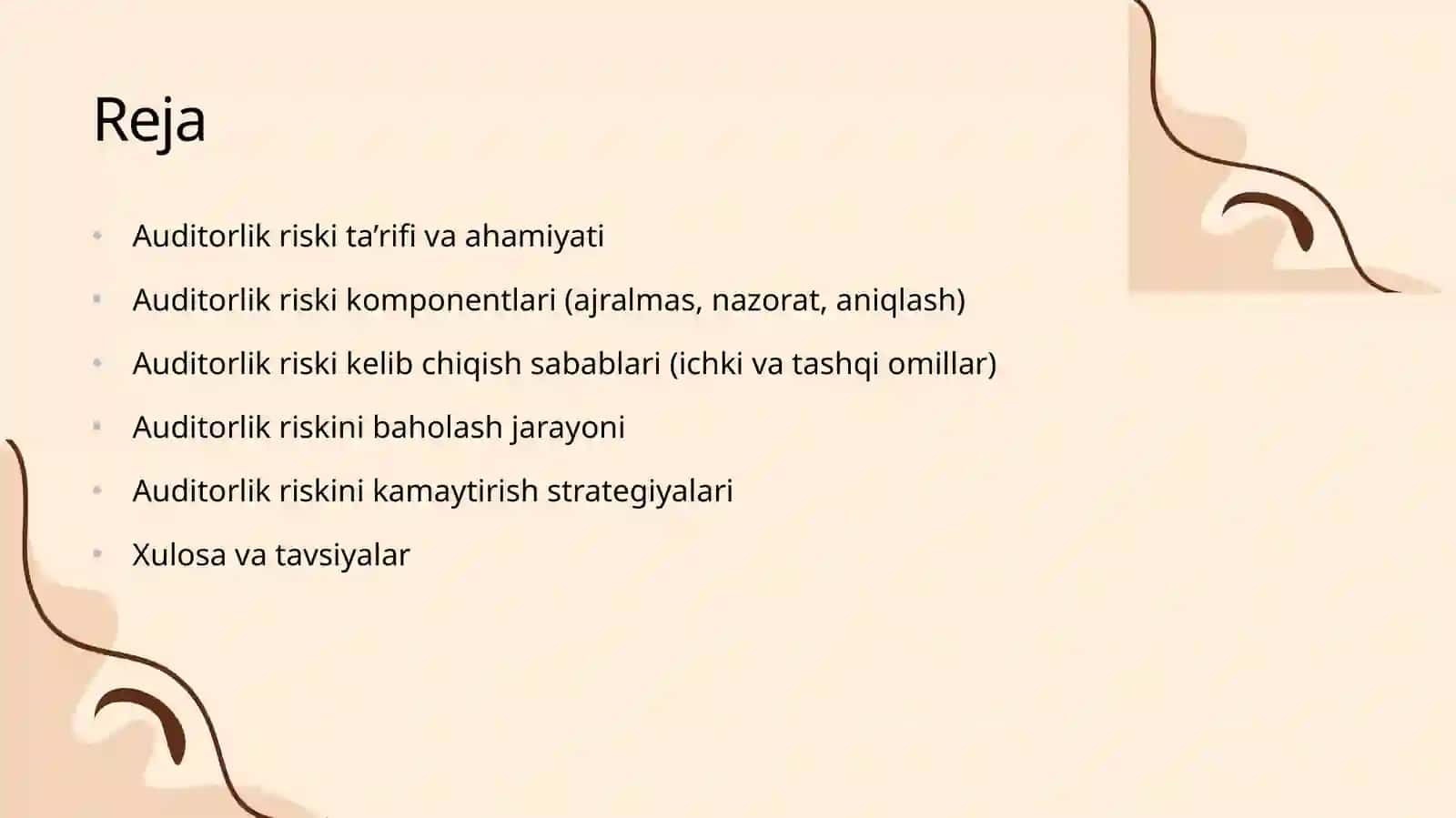 Auditorlik riski tushunish va kelib chiqish sabablari 2