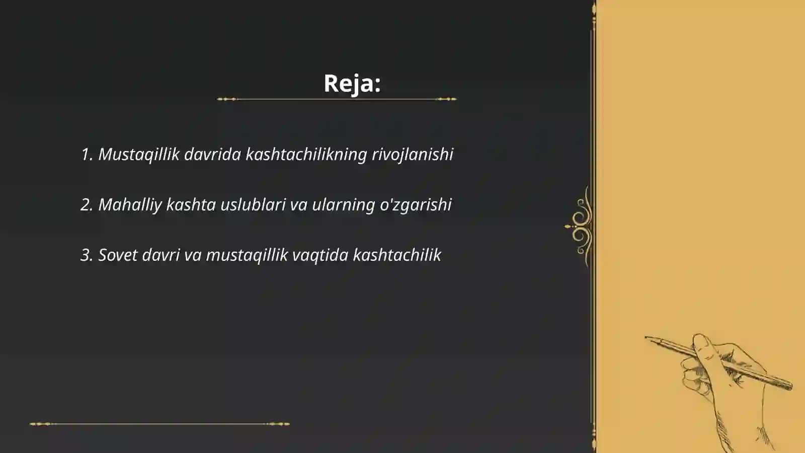 MUSTAQILLIK YILLARIDA KASHTACHILIK SANATI TARIXI 2