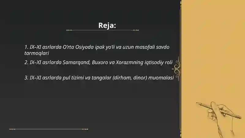IX-XI asrlarda Oʻrta Osiyodagi iqtisodiy fikrlar 2