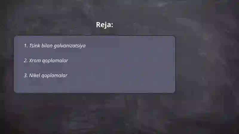 Tsink bilan galvanizatsiya 2