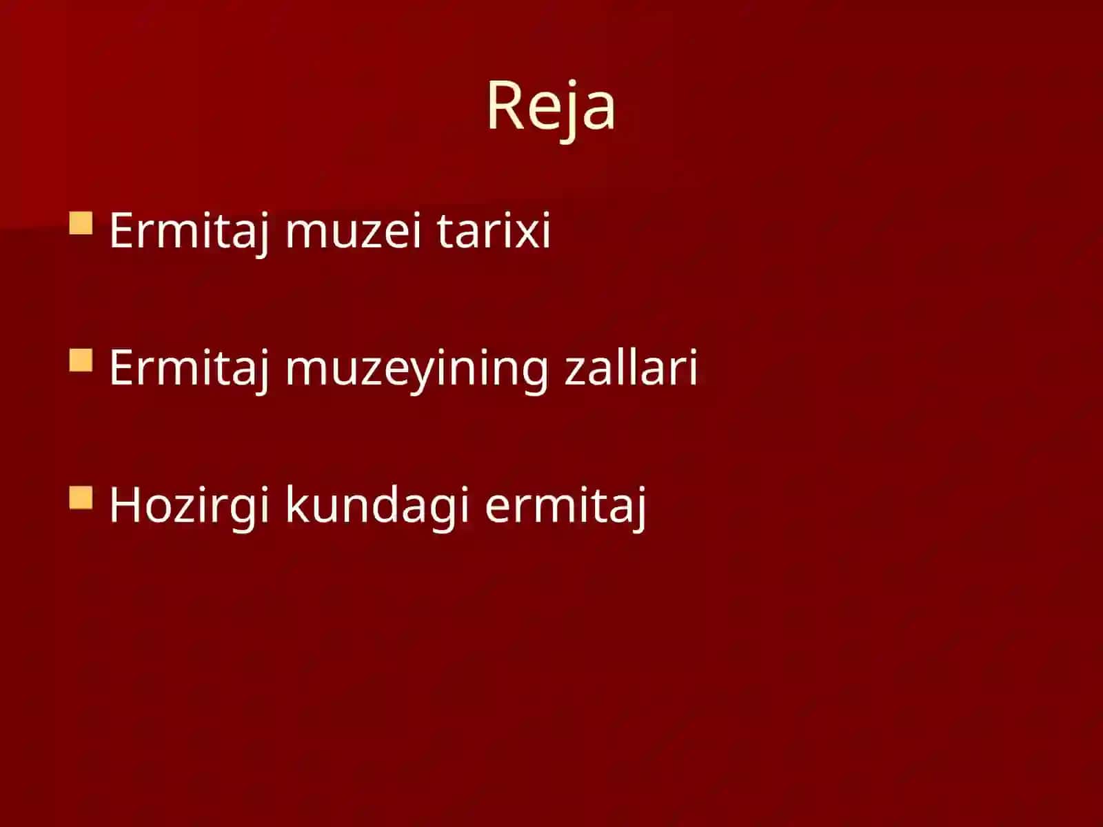 5-sinf Tarix fanidan Ermitaj muzeyi mavzuda dars taqdimot 2
