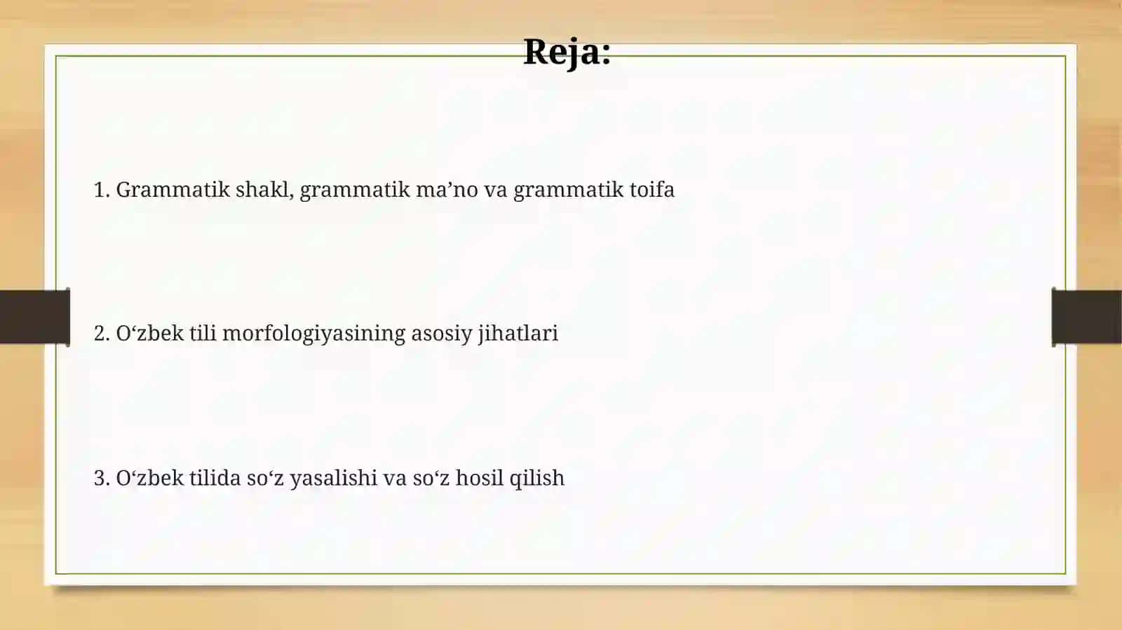 Õzbek tili derivatsiyasi va sõz yasalishi 2