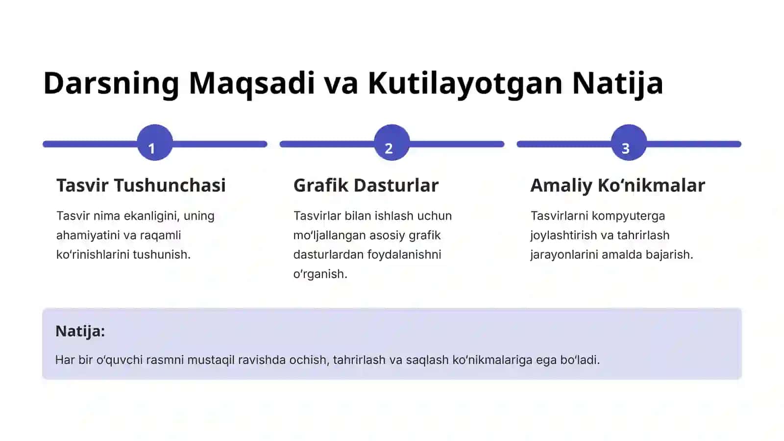 Tasvirlarni joylashtirish va tahrirlash uchun dastur uskunalaridan foydalanish 2