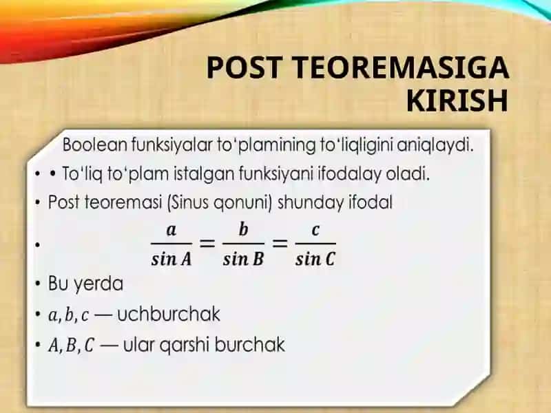 Post teoremasi 2