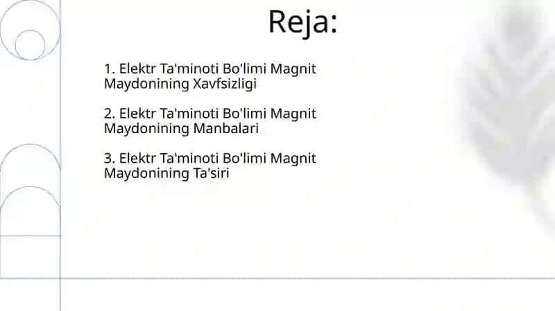 Elektr Ta'minoti Bo'limi Magnit Maydoni 2