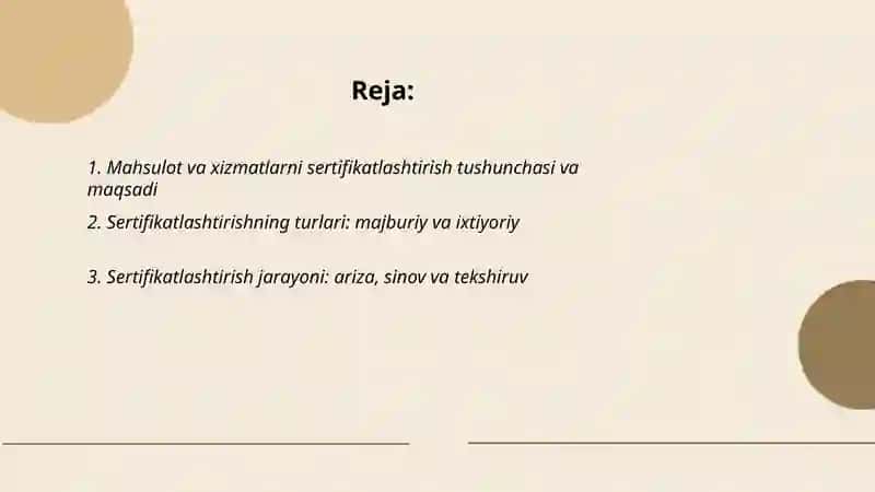 Mahsulot va xizmatlarni sertifikatlashtirish 2