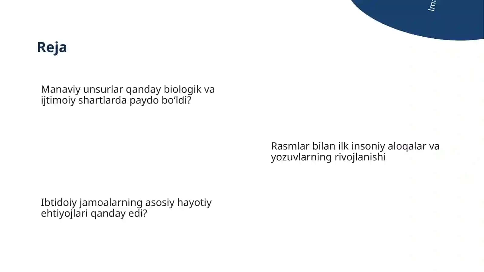 Ibtidoiy jamoa davrida ilk manaviy unsurlarning paydo bolishi 2