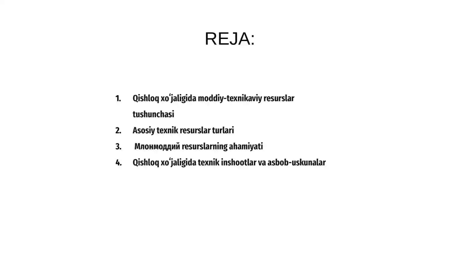 Qishloq xoʻjaligida moddiy-texnikaviy resurslar 2