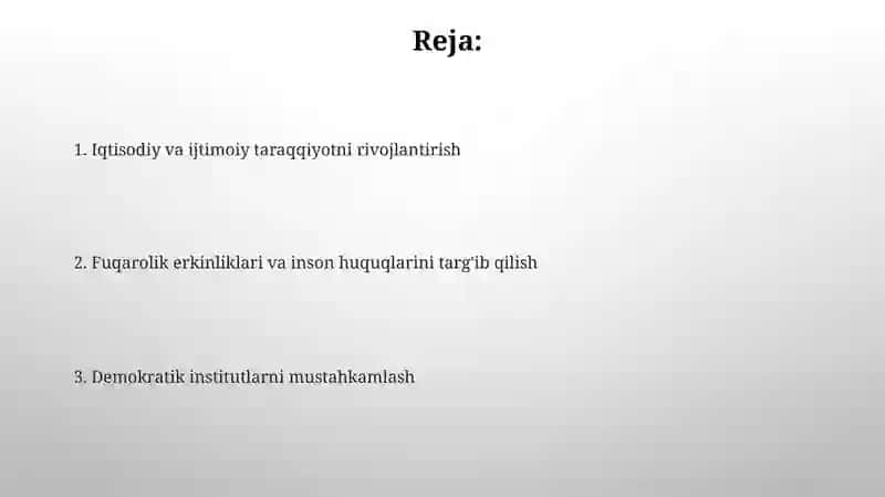 Shavkat Mirziyoyevning yuksalishi va yangi yo'nalish 2
