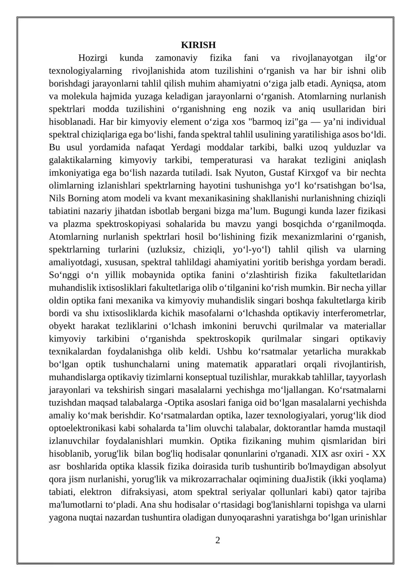 Atomlarning nurlanish spektri va uning turlari 2