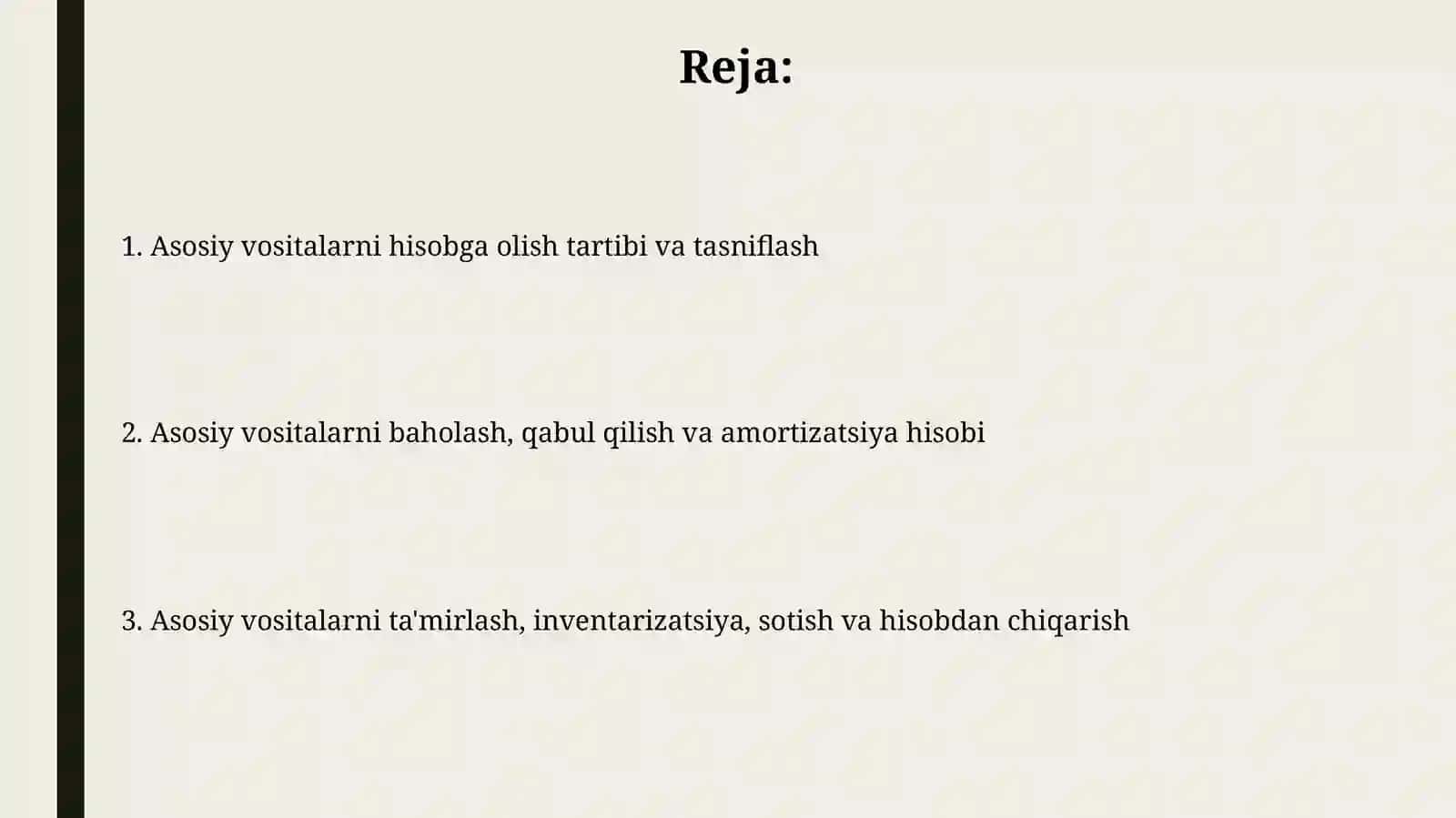 Asosiy vositalarni hisobga olish tartibi 2