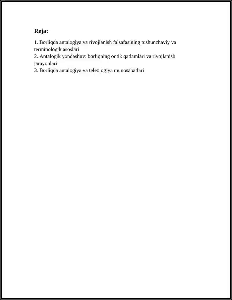 BORLIQDA ANTALOGIYA VA RIVOJLANISH FALSAFASI 2