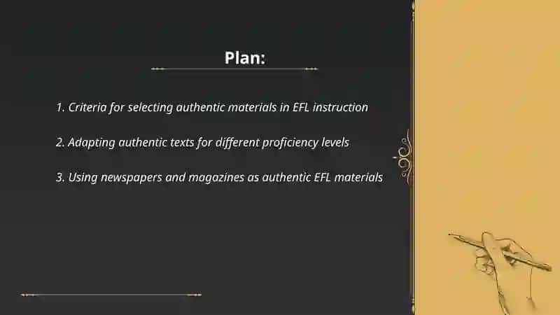 Selecting and applying authentic materials and real-world contexts in EFL instruction 2