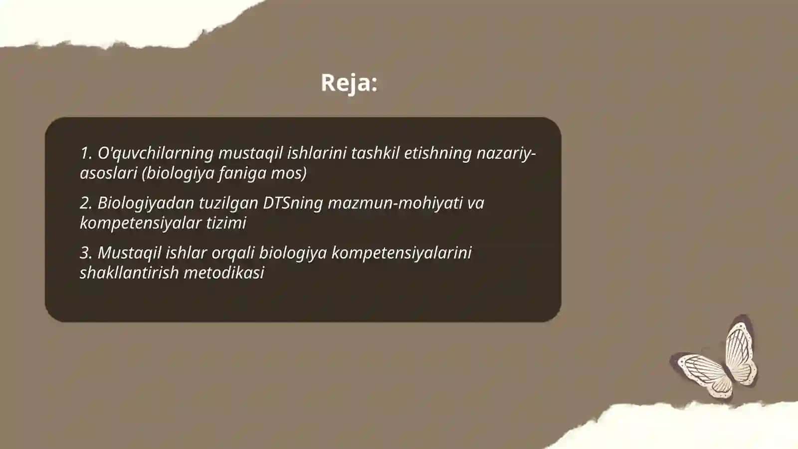 Biologiyadan tuzilgan DTS ning mazmun mohiyati va uni joriy etishning ilmiy metodik asoslari 2