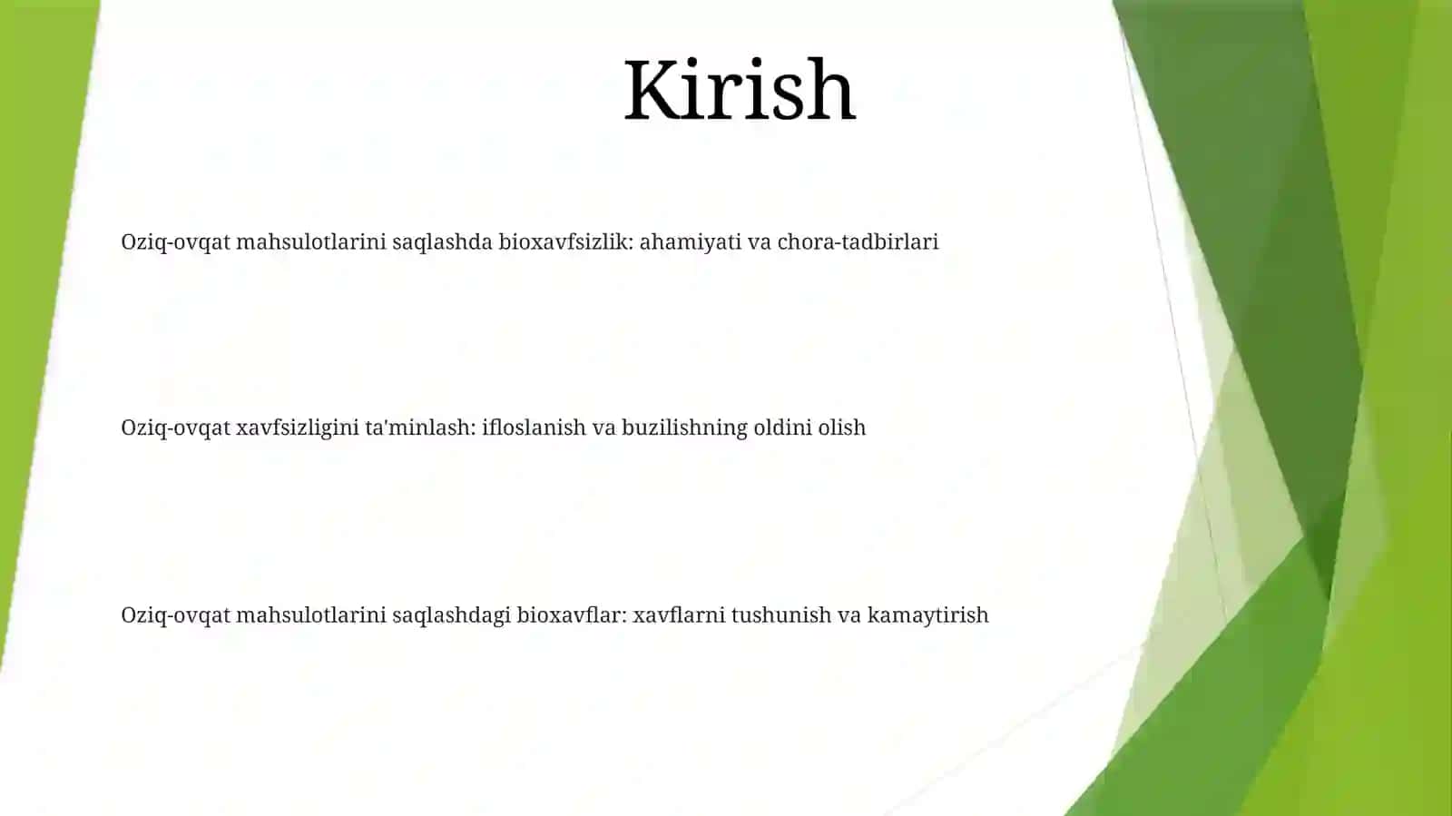 Inson SogʻLigʻIda Saqlashda Bioxavfsizlikni Taminlash 2