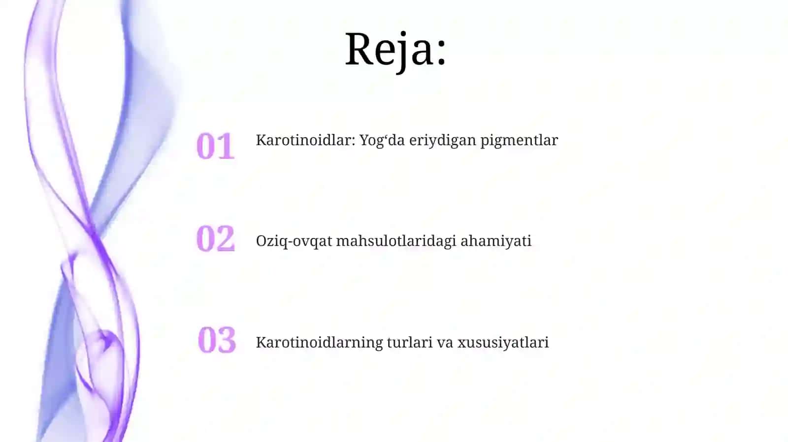 Karotinoidlar:yog’lardaeruvchanpigmentlarvaularningoziqovqatmahsulotlaridagiahamiyati 2
