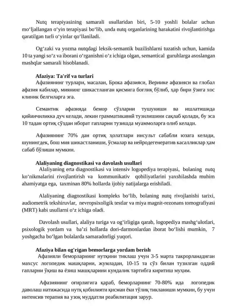 Afaziyoning sabablari va xavf omillari 2