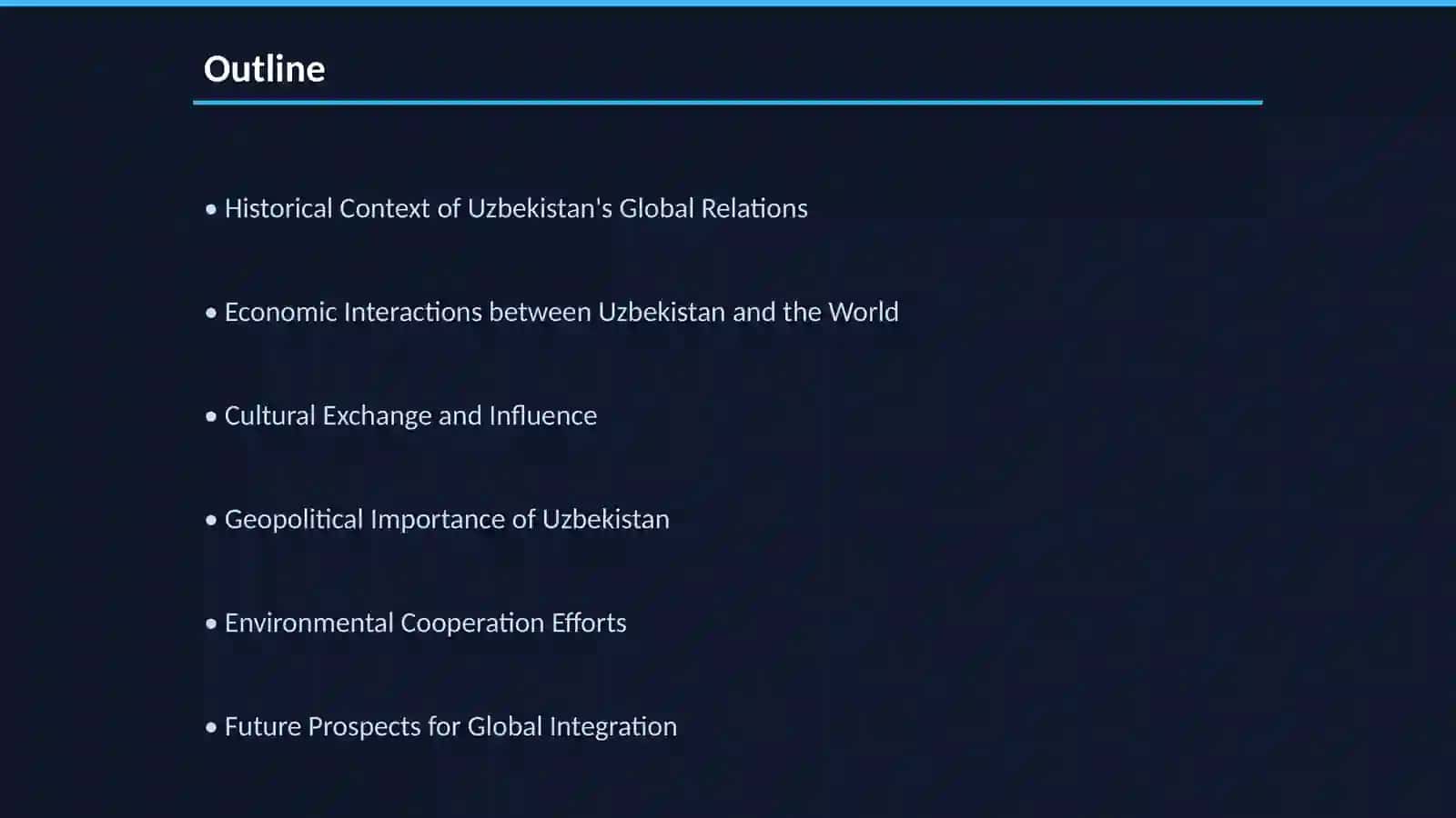 Uzbekistan and World 2