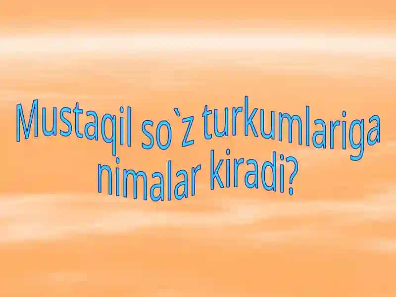 So`z turkumlari 2