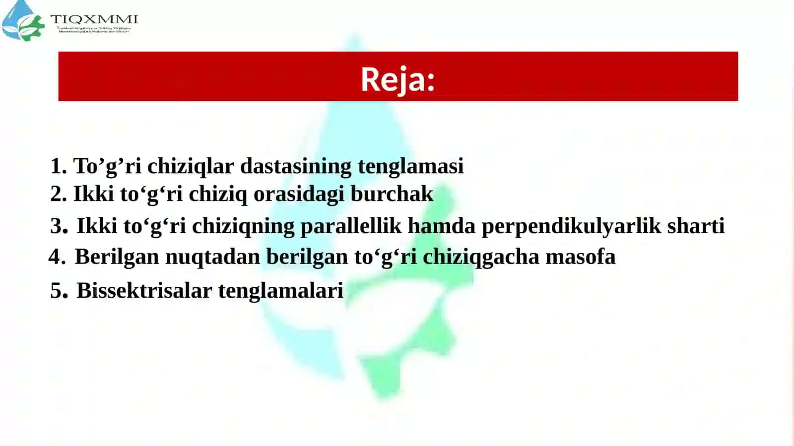 To‘g‘ri chiziqlar dastasi tenglamasi 2