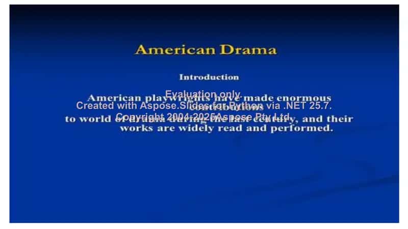 American Drama 2