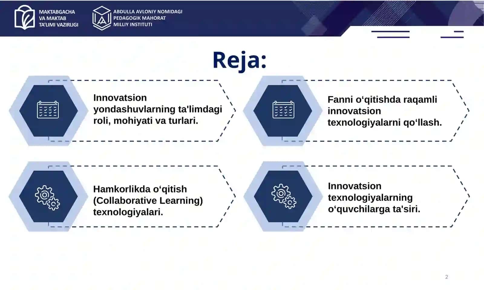 FANNI O‘QITISHDA INNOVATSIONYONDASHUVLAR 2