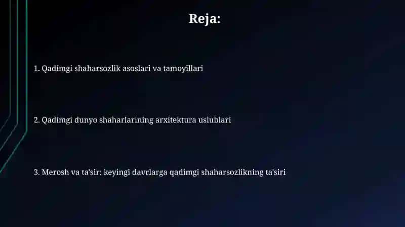 antik davrda shaharsozlik va meʼmorchilik anʼanalari 2
