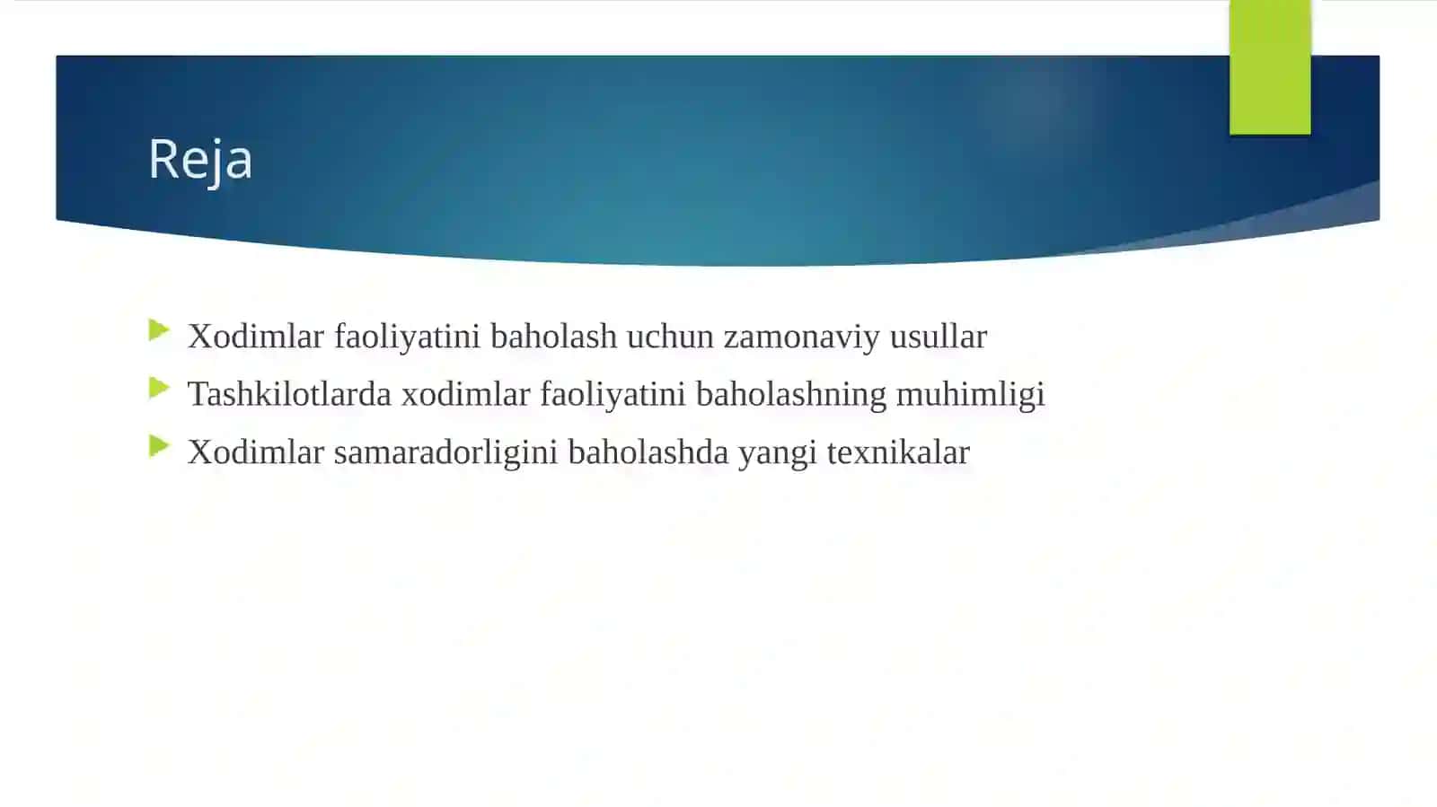 Inson resurslari faoliyatini baholashning zamonaviy usullari 2