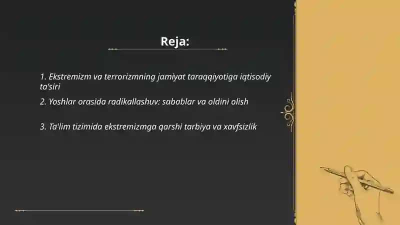 Ekstremizm va terrorizm jamiyat taraqqiyotiga tahdid 2