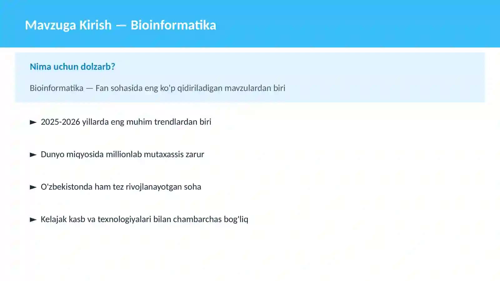 Bioinformatika 2
