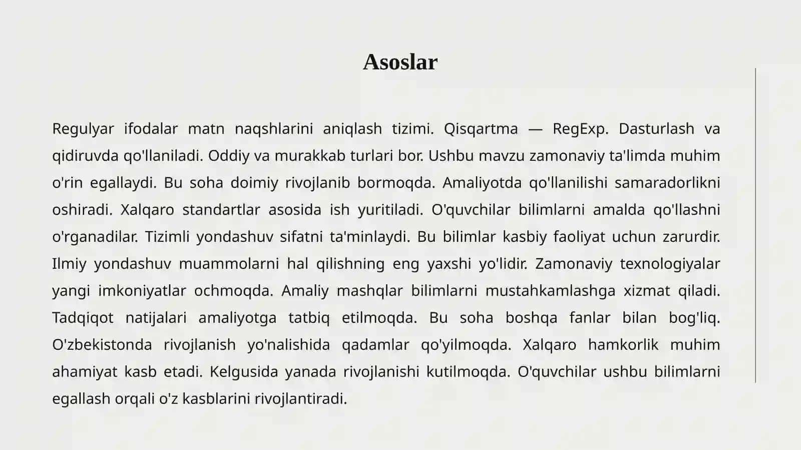 REGULYAR IFODALAR 2
