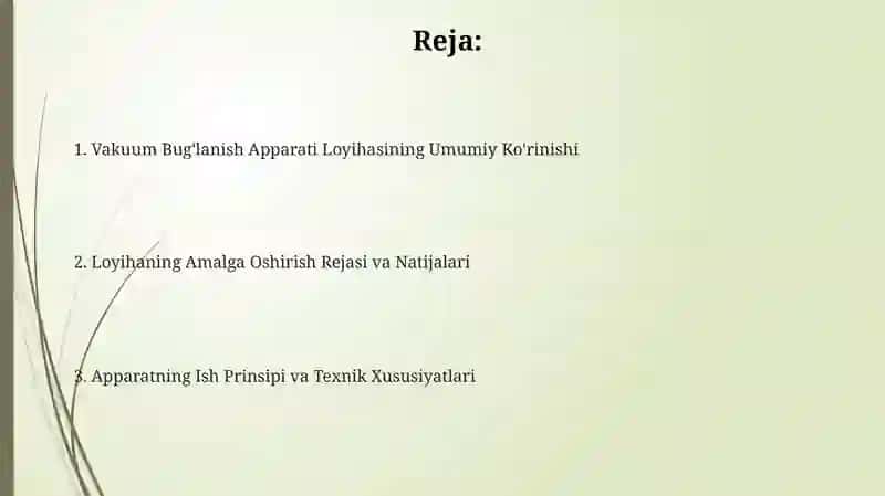 Vakum Bug'latish Apparati Loyihasi 2