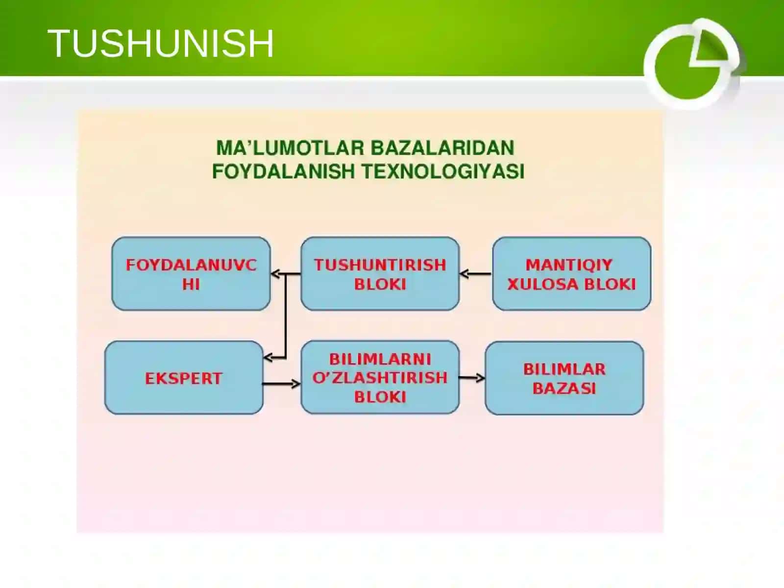 MA’LUMOTLAR BAZASI ASOSIY TUSHUNCHA TUSHUNISH TURLARI MODELLARI 2
