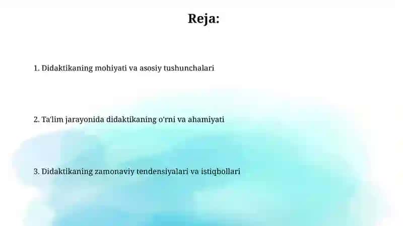 Didaktika: Ta'limiy Nazariya 2