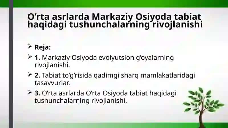 O’rta asrlarda Markaziy Osiyoda tabiat haqidagi tushunchalarning rivojlanishi 2