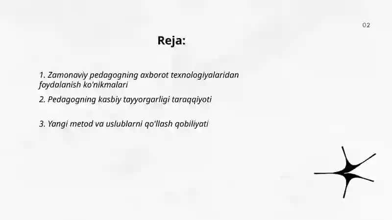 Zamonaviy pedagogning axborot texnologiyalaridan foydalanish ko'nikmalari 2