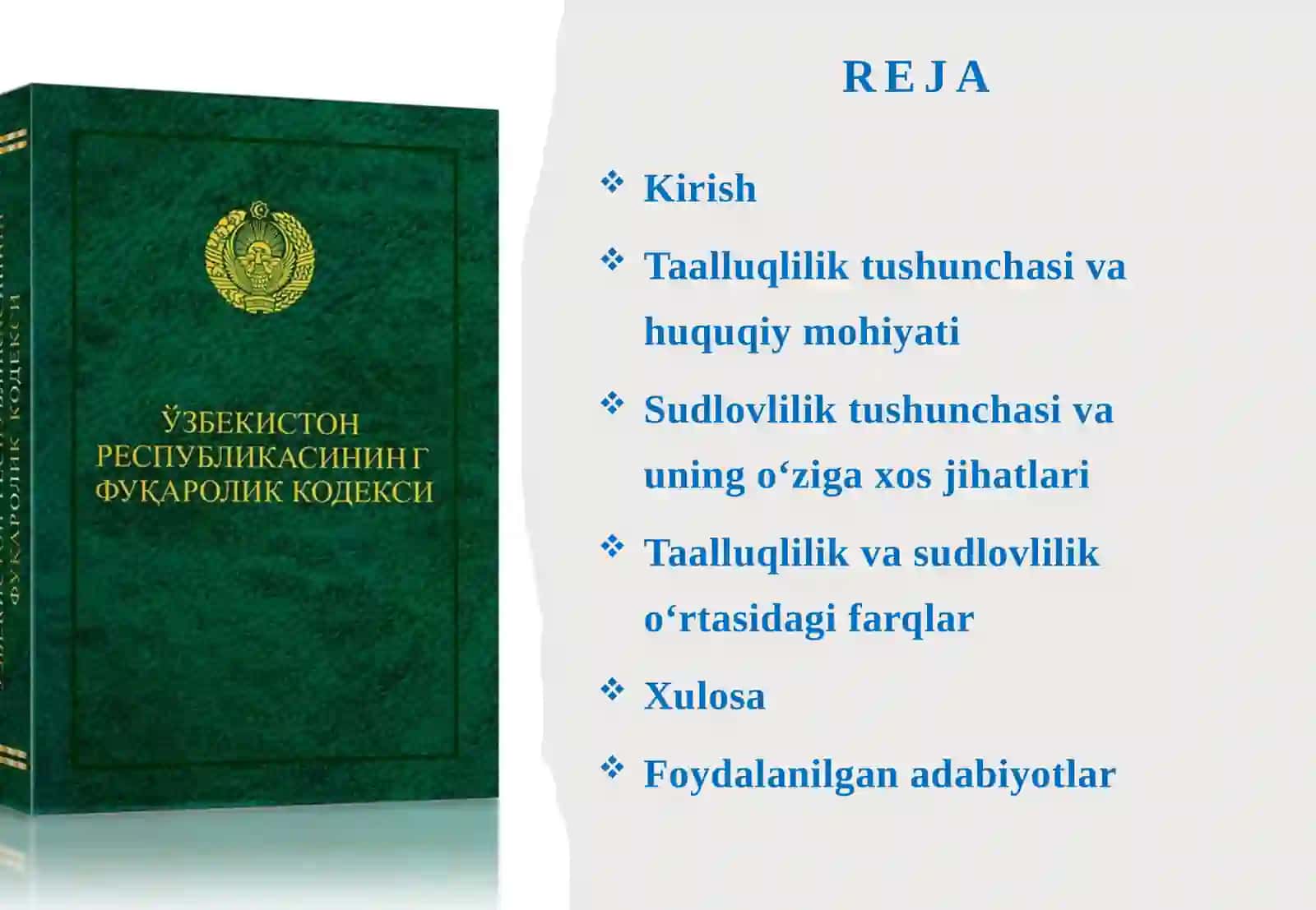 Taalluqlilikni sudlovlilikdan farqi 2
