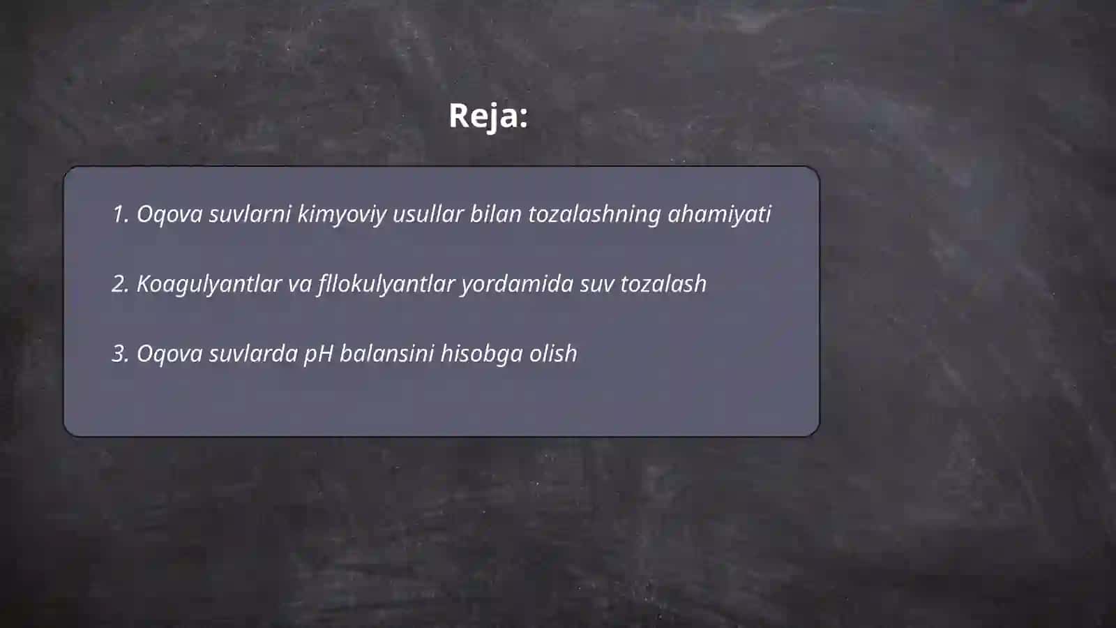 Oqova suvlarni kimyoviy usullar bilan tozalash 2