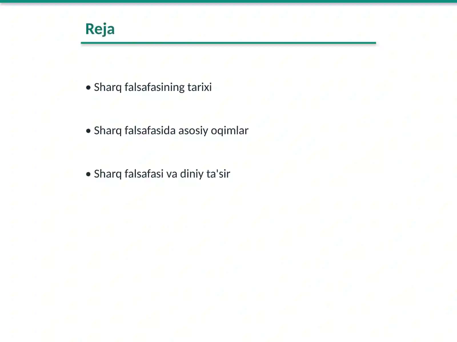 Sharq falsafasi 2