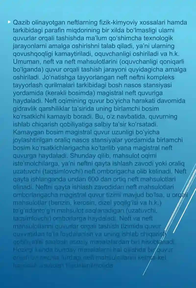 Nasos orqali neft maxsulotlari 2