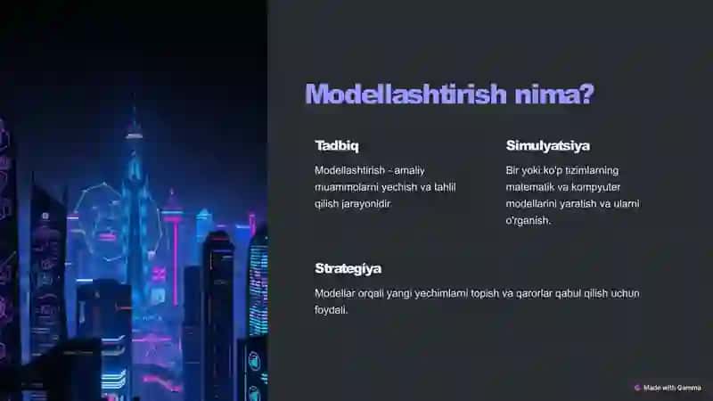 Amaliy masalalarni modellash 2