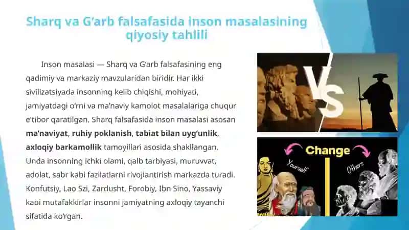 Sharq va G‘arb falsafasida inson masalasining qiyosiy tahlili 2
