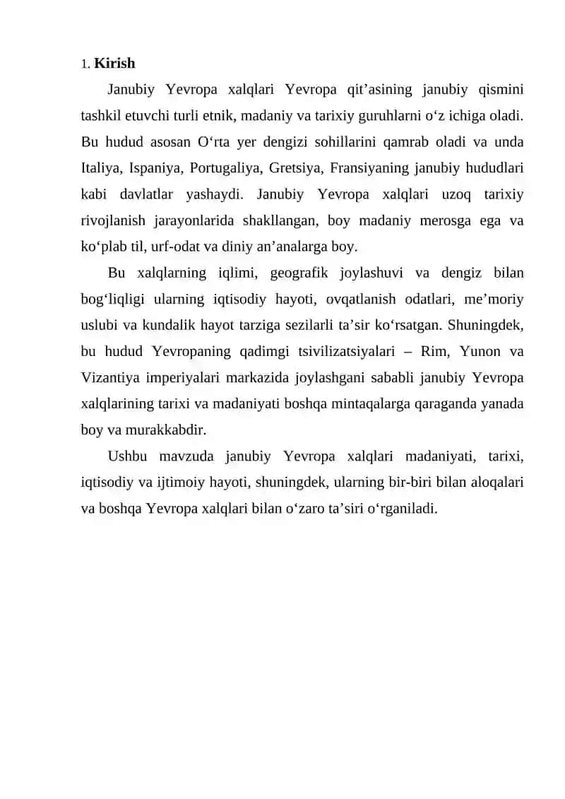 Janubiy Yevropa xalqlari 2